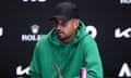 Nick Kyrgios speaks during a press conference ahead of the 2023 Australian Open