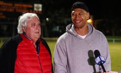 Israel Folau and Clive Palmer