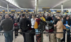 Long queues at Heathrow Airport last Easter.