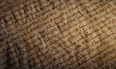 An extract of Magna Carta, the great charter of English liberties, on display at Bodleian Library, Oxford.