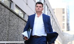 Dominic Chappell leaves Brighton magistrates court.