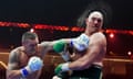 Oleksandr Usyk lands a sweet left hander on Fury.