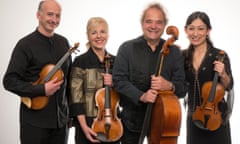 2018 photo of the Takacs Quartet, in residence at the College of Music at the University of Colorado Boulder. (Photo by Glenn Asakawa/University of Colorado)