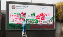 ‘Love Jez, h8 Brexit’ reads one of the slogans on the billboard in the Labour leader’s Islington constituency.