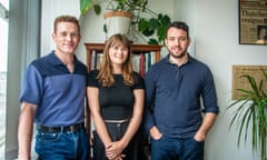 The Mill’s Jack Dulhanty (left), Mollie Simpson and founder Joshi Herrmann at their Manchester office.