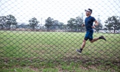 Afghan refugee Zaki Haidari running in Canberra