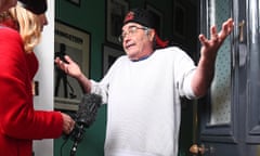 Danny Baker at his home in London after his sacking. 