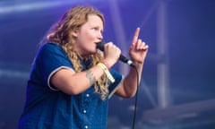 Kate Tempest in performance at Camp Bestival