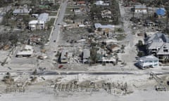 Homes destroyed by Hurricane Michael in Mexico Beach, Florida, in October.