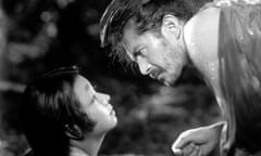 Machiko Kyō and Toshiro Mifune in Rashomon