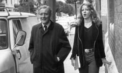 Tony Benn arrives at a polling station to cast his vote in the 1975 referendum on the European Community, with his daughter Melissa