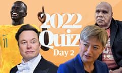 Summer quiz composite, day two, featuring  Socceroos, Elon Musk, Penny Wong and Archie Roach