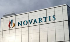 FILE PHOTO: Logo is seen at new factory of Novartis in Stein<br>FILE PHOTO: The company's logo is seen at the new cell and gene therapy factory of Swiss drugmaker Novartis in Stein, Switzerland, November 28, 2019. REUTERS/Arnd Wiegmann/File Photo