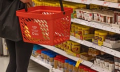 Stock images at a Coles supermarket. A person carrying a shopping basket. Melbourne. Australia. generic. oz stock. Groceries.