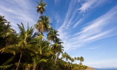 Tropical forest meets the Caribbean Sea at the Gandoca-Manzanillo Wildlife Refuge in Limon Province, Costa Rica.<br>BY53A3 Tropical forest meets the Caribbean Sea at the Gandoca-Manzanillo Wildlife Refuge in Limon Province, Costa Rica.