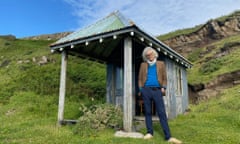 Roc Sandford outside his HQ shed on the island of Gometra