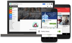 Google Play Store Family Library