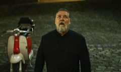 On your Vespa … Russell Crowe in The Pope's Exorcist (2023).