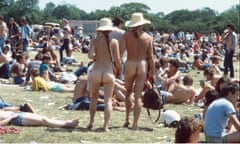Naked Man and Woman at the Woodstock Festival, Bethel, New York - 1969 