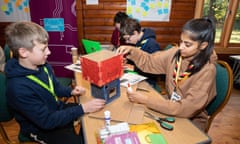 Scouts at a digital camp in Waltham Abbey, Essex, late last year. 