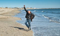 Author Don Winslow on  Matunuck Beach, South Kingston, RI.