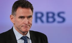 Ross McEwan in front of the RBS logo