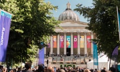 The UCL Portico during the 2022 undergraduate open day.