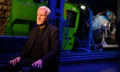 James Cameron and his mentor, the explorer Dr. Joe MacInnis, at the exhibit of Cameron's DEEPSEA Challenger at the Royal Canadian Geographical Society.<br>James Cameron and his mentor, the explorer Dr. Joe MacInnis, at the exhibit of Cameron's DeepSea Challenger at the Royal Canadian Geographical Society.