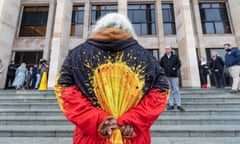 Indigenous Australians protest outside WA parliament