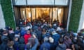 Shoppers outside the London branch of Selfridges on Oxford Street on Boxing Day.