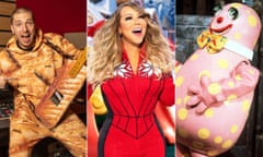 LadBaby, Mariah Carey and Mr Blobby.