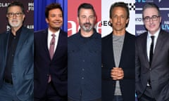 Stephen Colbert, Jimmy Fallon, Jimmy Kimmel, Seth Meyers and John Oliver.