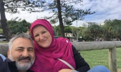 Hazem Hamouda with his wife, Evelyn. The family speculate his arrest may be linked to Facebook posts he made during the Arab Spring