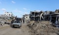 Damaged buildings in Gaza