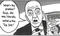 Squires cartoon for Thursday, 2nd March title Women's-football-revolution-trail