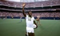 Still from the film Once in a Lifetime: The Extraordinary Story of the New York Cosmos, showing Pelé when he played for the New York Cosmos.