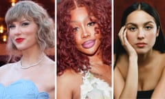 Taylor Swift, SZA and Olivia Rodrigo – three of the top nominees at 2024’s Grammy awards.