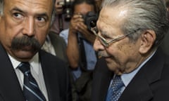 Guatemalan lawyer Francisco Palomo with former dictator Efrain Rios Montt in 2013.