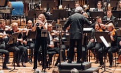 Alison Balsom on stage with Antonio Pappano in Bristol.