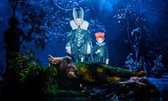 Tim Mead as Oberon and and David Evans as Puck in Glyndebourne’s 2016 revival of Britten’s Midsummer Night’s Dream.