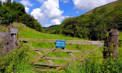 Private no access land in Derbyshire Peak District