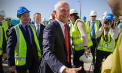 Malcolm Turnbull meets shipbuilders at an ASC facility after naming France as the winner of the $50bn submarine build to take place in South Australia.