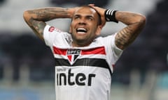 Dani Alves in action for São Paulo, where has transformed from a full-back into a midfielder.