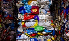 Recycling Operations At Material Recovery Facility<br>Discarded plastic bottles made of high density polyethylene (HDPE) are bundled at the York Region Material Recovery Facility (MRF), which collects recyclables from greater Toronto residents and repackages them for further processing by recycling companies, in East Gwillimbury, Ontario, Canada, on Tuesday, Oct. 26, 2010. Recycled materials supply supply 40% of global raw materials needs according to the Bureau of International Recycling. Photographer: Brent Lewin/Bloomberg via Getty Images
RECYCLE; RECYCLING
AMERICA; AMERICAS
CANADA; CANADIAN
ENVIRONMENT; ENVIRONMENTAL
PAPER; PAPERS
PLASTIC; PLASTICS
ALUMINUM; METALS