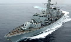 The frigate HMS Montrose, the sole Royal Navy presence in the Persian Gulf when it faced off Iranian gunboats earlier this month. Montrose is to be joined by the destroyer HMS Duncan.