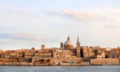 Early winter morning in Valletta, Malta.