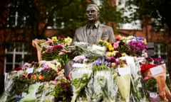 The statue of mathematician and computer scientist Alan Turing in Sackville Gardens in Manchester