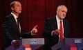 Tim Farron and Jeremy Corbyn