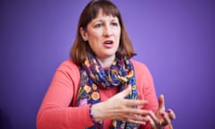 Rachel Reeves gestures with her hands as she speaks during an interview