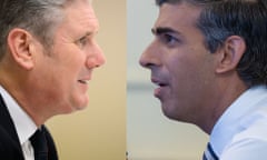 Face off: Keir Starmer and Rishi Sunak.